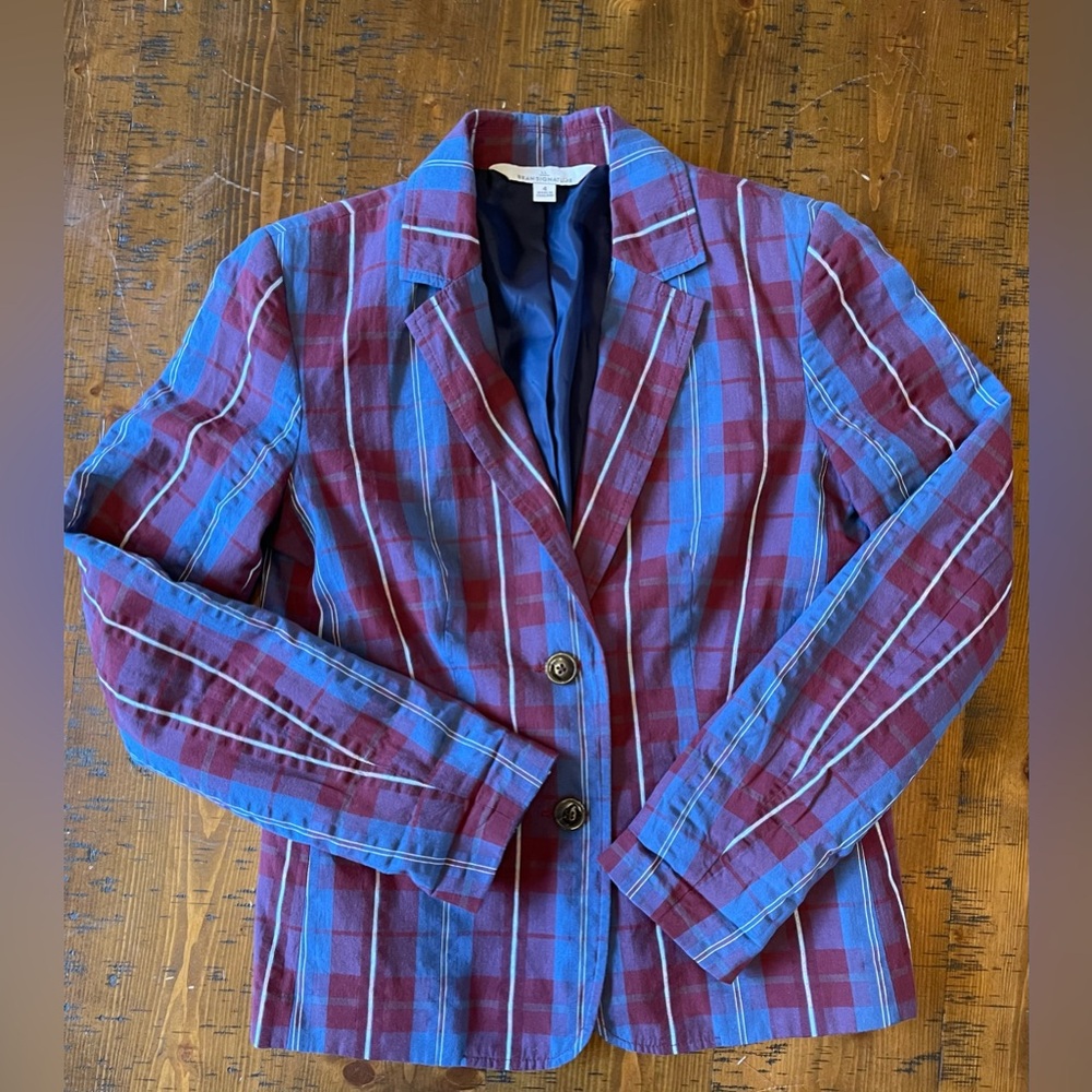 LL Bean Signature Plaid Blazer